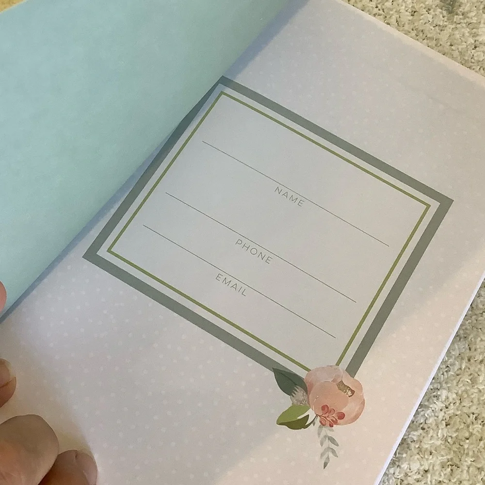 Peach Floral Weekly Agenda Softcover journal Notebook NWT 75 pgs. Paperlove